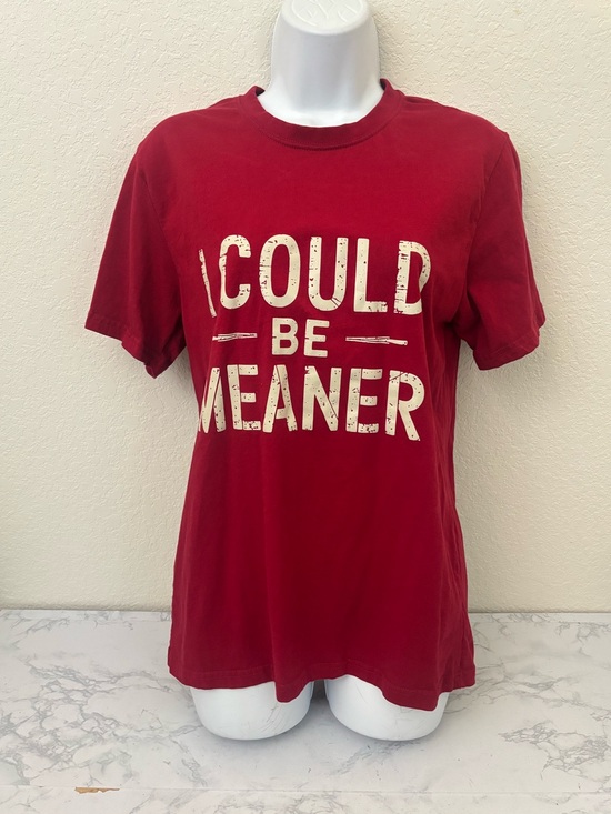 Unbranded Tops - Retro I Could Be Meaner Funny T-Shirt Short Sleeve Adult S Red Novelty Tee S